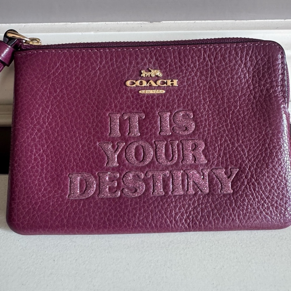 Coach Star Wars It Is Your Destiny Wristlet in Dark Berry
